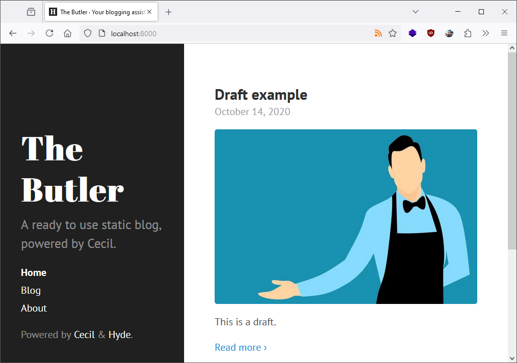 Starter blog example