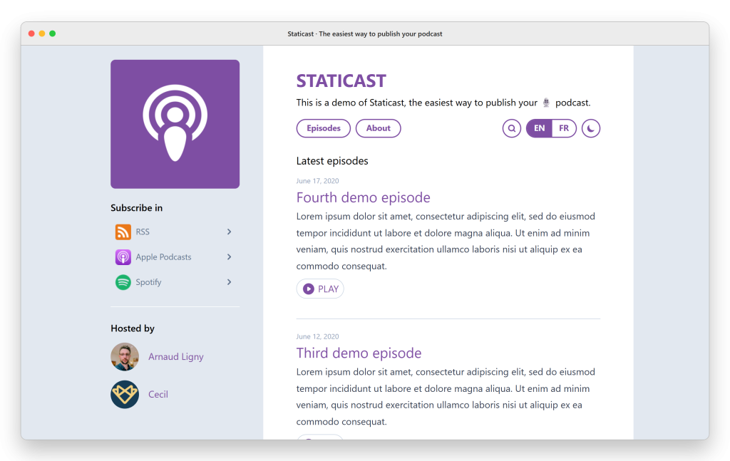 staticast's screenshot